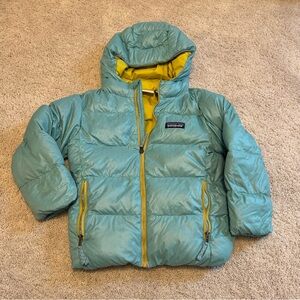 Patagonia Hi Loft Down Coat 5T Teal/Seafoam